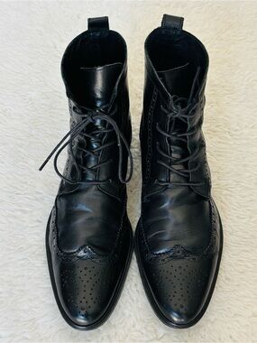 Antony Morato Black Leather Lace up Chukka/Ankle Men’s Boots size EU 43